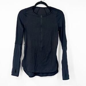 Lululemon 1/2 Zip Long Sleeve Top Thumb Holes